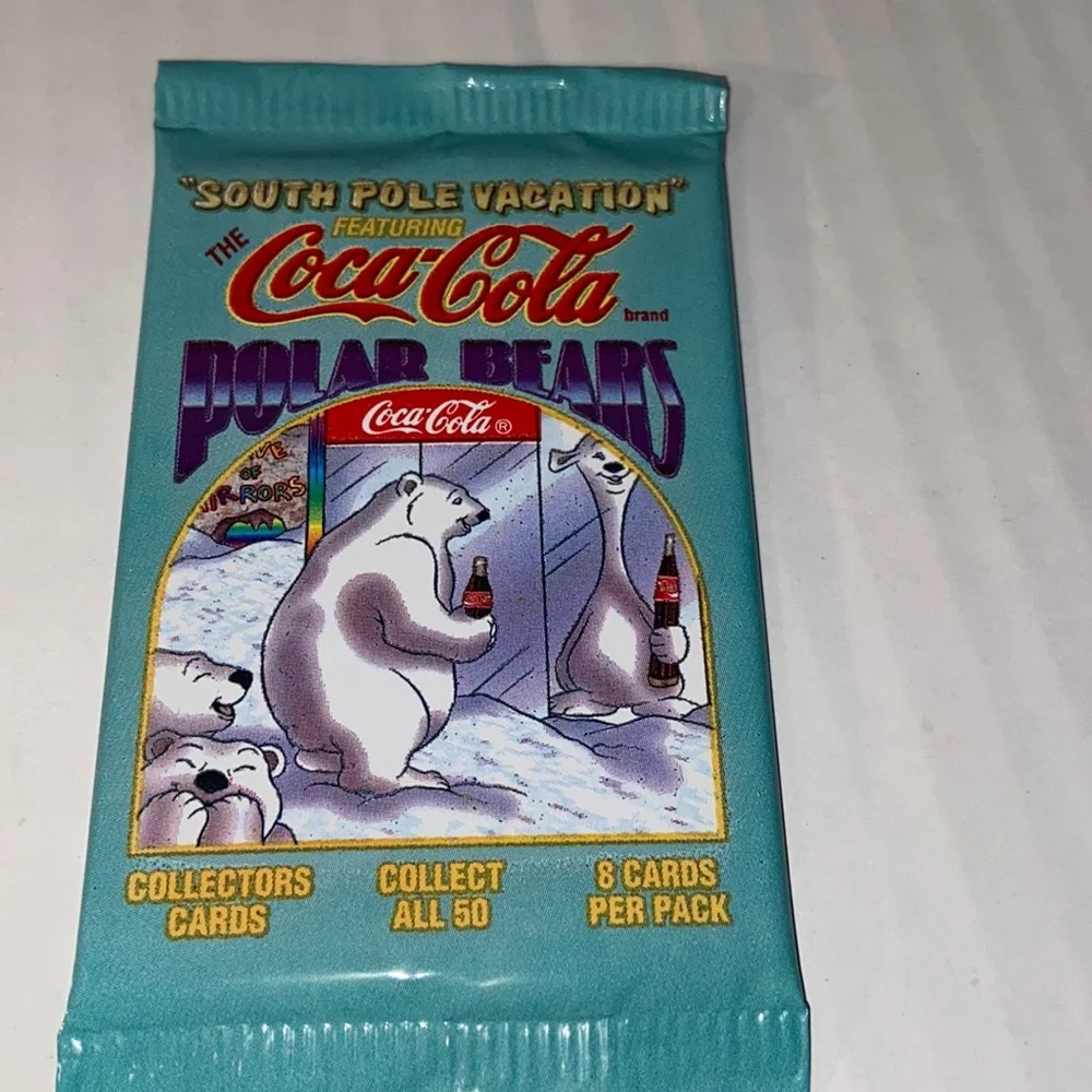 Coca Cola Vintage 1996 5 New And Unopened Packages Of South Pole Vacation Cards